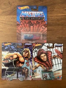 HOT WHEELS 2020 MASTERS OF THE UNIVERSE Lot of 3 Land Shark He-Man Teela - Picture 1 of 6