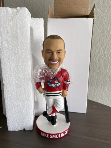 2018 Rockford IceHogs Jake Smolinski Bobblehead Giveaway New in Box Blackhawks Cover