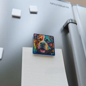 Liebe zu Pitbulls Porzellanmagnet, quadratisch - Bild 1 von 5