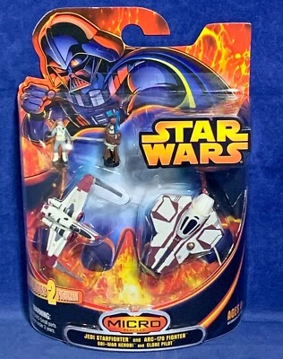 Star Wars MICRO MACHINES VEHICLE & FIGURE Jedi Starfighter ARC-170 FIGHTER 85390 - Image 1 of 4
