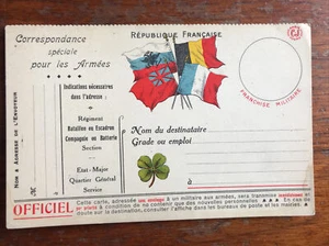 République Française Militaire Postcard Correspondence pour les Armees Officiel - Picture 1 of 2