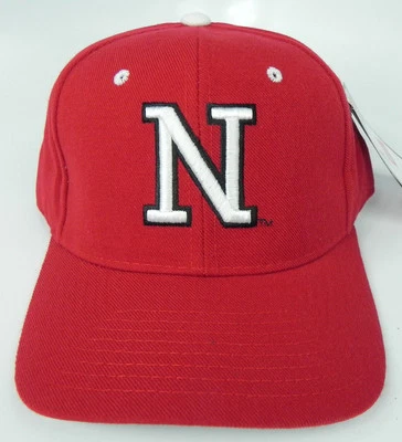 NEBRASKA CORNHUSKERS RED NCAA VINTAGE FITTED SIZED ZEPHYR DH CAP HAT NWT! - Image 1 of 4