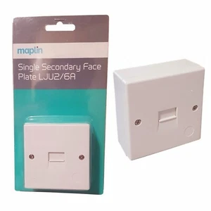 Maplin Single Telephone Secondary Face Plate & Back Box LJU2/6A - Picture 1 of 2