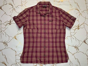 Jack Wolfskin Women Plaid Button Up Purple Shirt Size Small Vintage - Picture 1 of 8