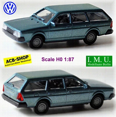 VW Passat B2 Variante 1981 - 1980-88 Tipo B2 Grigio Scuro Metallic 1:87 I. M. U. - Immagine 1 di 4