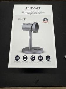 AMEGAT Station de Charge 3 en 1 MagSafe, Certifiée Qi2 15W Sans Fil - Photo 1 sur 4