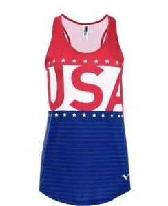 Mizuno Damen USA bedruckbares Tank Gr. XS NEU 17536 🇺🇸 DRYLITE OLYMPICS - Bild 1 von 3