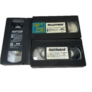 Half Baked (VHS, 1998) FIGHT CLUB VHS, Bulletproof From Blockbuster!! No Sleeves - Picture 1 of 5