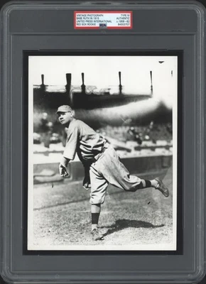 1958-62 Babe Ruth in 1915 Original Photo PSA Type IV (4) Red Sox ROOKIE IMAGE! - Image 1 of 2