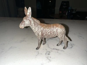 VTG Metal Donkey Toy Nativity Scene Train Figure Metal Georg Heyde Germany Mule - Picture 1 of 7