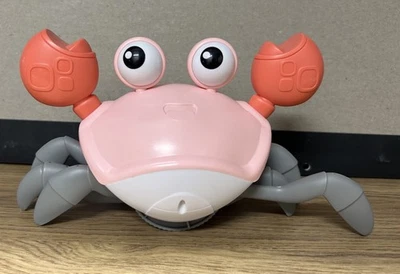 Bebé Niño Pequeño Rosa Cangrejo Rastreador Interactivo Caminar Bailar Juguete Probado Funciona Foto 1 de 3