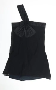 Lipsy Women's Black One Shoulder Silk Blouse - Picture 1 of 12