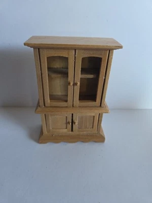 Wood Doll House Furniture Cupboard/ Cabinet Unpainted Wood Dry - Image 1 of 4