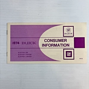 1974 Buick Electra Consumer Information New Car pamphlet - Bild 1 von 9