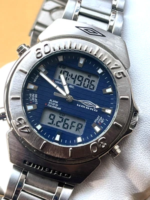 c2010 Rare Men's UMBRO Alarm Chronograph Wrist Watch. Quartz. 50m Running Fine - Image 1 of 4