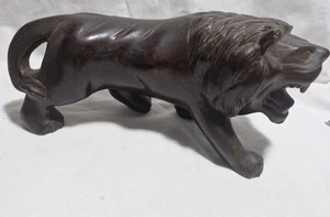 Old Chinese Huanghuali wood carved Lion statue L20cm - Bild 1 von 11