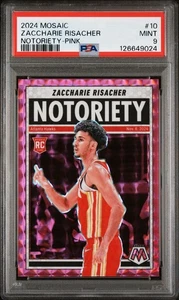 2024 Mosaic Zaccharie Risacher Rookie Notoriety Pink Prizm PSA 9 - Bild 1 von 2