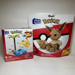 MEGA Pokémon - Build & Show - Eevee & Pilachu’s Beach Splash Posable Figure Lot - Bild 1 von 15