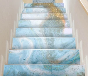3D Dream Blue E077 Stair Risers Decoration Photo Mural Vinyl Decal Wallpaper E - Picture 1 of 6