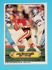 1983 Topps Sticker Joe Montana San Francisco 49ers #21 🏈 - Picture 1 of 2