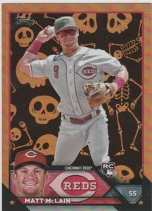 2023 Topps Update Series Skeleton Foil Rookie Card SSP Matt Mclain 36/50 US199 - Picture 1 of 1