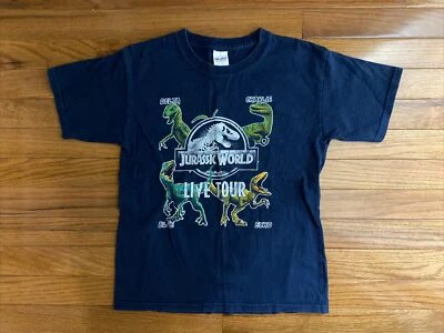 Детская футболка с коротким рукавом JURASSIC WORLD Live Tour Blue Dinosaur размер молодежный маленький - Изображение 1 из 4