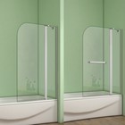 AICA Bathroom Double Pivot Shower Bath Screen Glass Door Panel 1000x1400mm BA