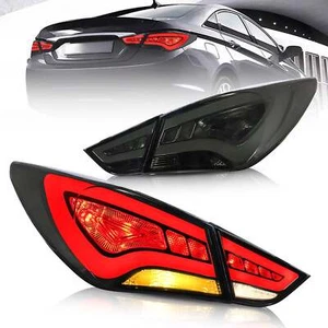 VLAND Smoked Lens LED Tail Lights For Hyundai Sonata 6th Gen Sedan 2011-2014 - Picture 1 of 12