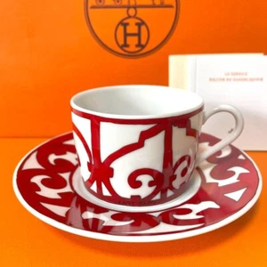 Hermes Guadalquivir Taza de Té Platillo Vajilla Juego de 1 Adorno Como Nuevo - Imagen 1 de 5