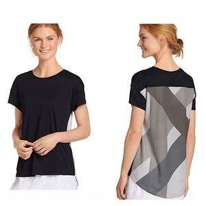 Jockey Athletic T Shirt Activewear Black Mesh Back Moisture Wicking Breathable - Picture 1 of 4