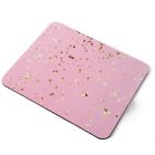 Mouse Mat Pad - Pink Gold Flecks Girl's Laptop PC Desk Office #2640