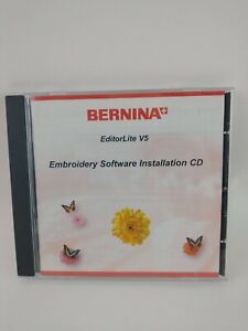 EditorLite V5 Embroidery Software Installation CD Bernina 2006 - NO DONGLE Q4