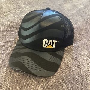 Caterpillar CAT Equipment schwarz Zebradruck Druckknopflasche Netzkappe/Mütze