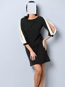Alba Moda Kleid schwarz-weiss mit Schlitz am Arm Gr. 46 0823276687 (G) - Bild 1 von 8