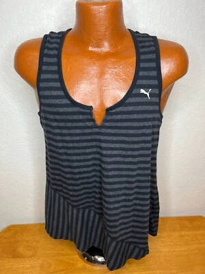 Womens Puma Tank Top Shirt Size Extra Large XL - Striped - Poly / Cotton - Image 1 of 4