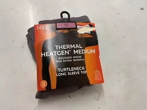 Brand New Thermal Heatgen Medium Turtle Neck Long Sleeve Top Size 22 Smoke Colou - Picture 1 of 12