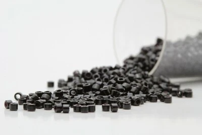 Cuentas negras opacas Miyuki Delicas 11/0 DB-010 Foto 1 de 2