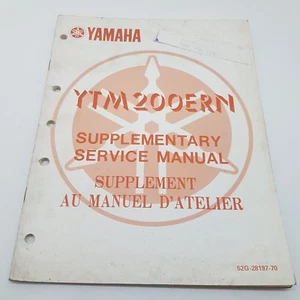 Yamaha Moto YTM200ERN Manual de Servicio Suplementario 1ª Edición Febrero 1984 - Imagen 1 de 4
