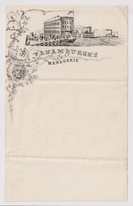 E3714: 1850's Van Amburgh's Menagerie Letterhead - Imagen 1 de 1