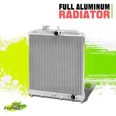 Radiador de carreras completo de aluminio atornillable de 2 filas para Civic Del Sol Integra 92-00 MT Foto 1 de 4