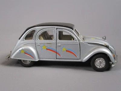 D655 WELLY Citroën 2cv Argento L 12.3 CM Giocattolo Frizione Hs Rif. 8046 Cina - Immagine 1 di 4