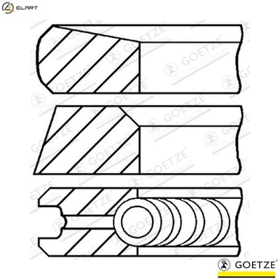 4x PISTON RING KIT 08-113500-00 STD FOR F4FA/D2FA/D4FA/D2FE/FXFA/D2FB 2.4L 4cyl - Image 1 of 4