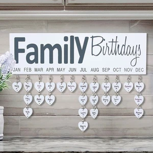 Family Birthday Calendar Reminder Organizer - 15.7" x 0.5" x - Picture 1 of 2