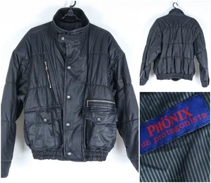 Chaqueta encerada para hombre talla grande US 42 vintage negra PHONIX UN PROTAGONISTA bombardero - Imagen 1 de 12