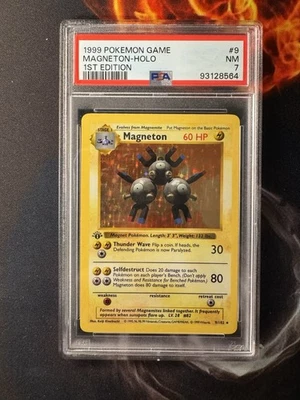 1ST EDITION Shadowless 1999 Pokemon Magneton Holo Rare 9/102 💎PSA 7 NM💎 - Image 1 of 2