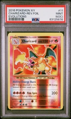 PSA 9(OC) 2016 Pokémon XY Charizard - Reverse Foil Evolutions #11 Mint Rare - Image 1 of 2