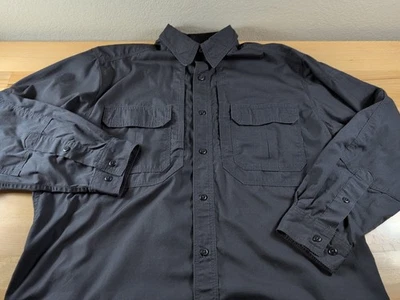 5.11 Tactical Men's Long Sleeve Shirt 72175 Large Reg Navy Blue - Image 1 of 4