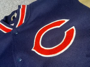 Mitchell & Ness CHICAGO BEARS AUTHENTIC LETTERMAN VARSITY WOOL 2-TONE JACKET - Picture 1 of 16