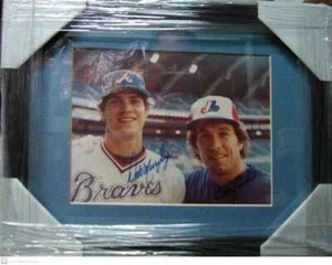 FOTO INCORNICIATA GARY CARTER & DALE MURPHY FIRMATA 8X10 ESPOSIZIONI BRAVES 11X14 RARA! - Foto 1 di 3