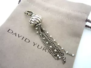 Ciondolo Estate Elegante David Yurman Argento Sterling Perla Bianca Nappa Esaltatore - Foto 1 di 4